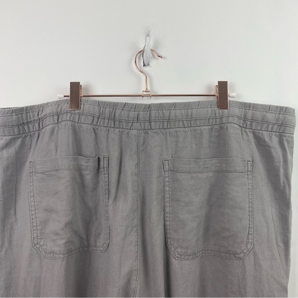 Old Navy Wide Leg Linen Blend Pants Pull On Basalt Color Neutral Minimalist XL - Picture 9 of 14